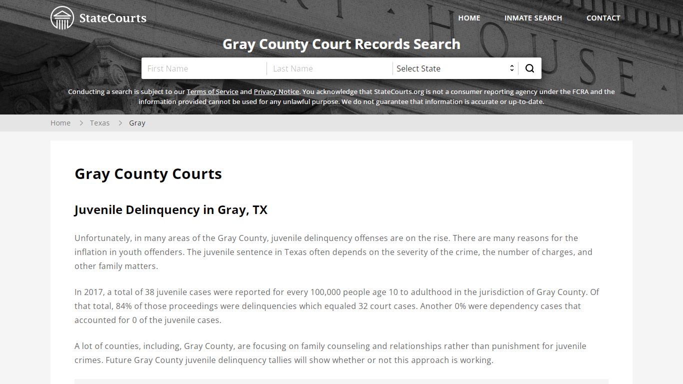 Gray County, TX Courts - Records & Cases - StateCourts