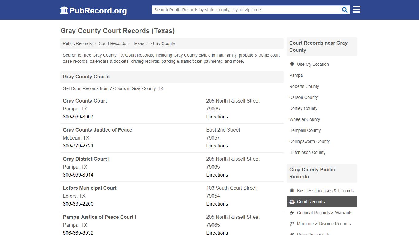 Free Gray County Court Records (Texas Court Records)